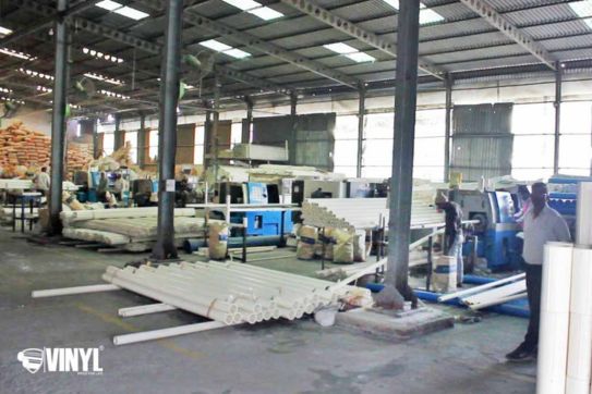 Vinyl Pipes uPVC pipe manufacturing facility, precision machinery